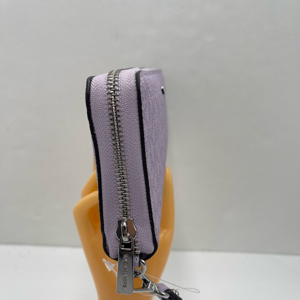MICHAEL KORS Jet Set Large Signature Logo Continental Wallet Wristlet Phone NWT - Picture 4 of 16